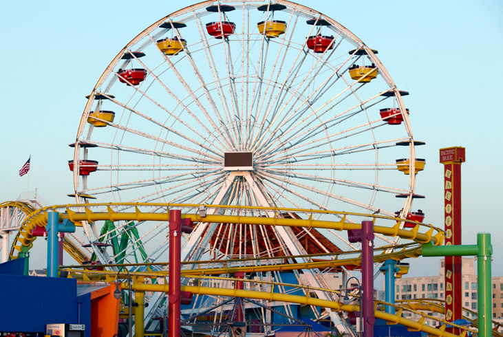 Join the fun at Santa Monica Pier.